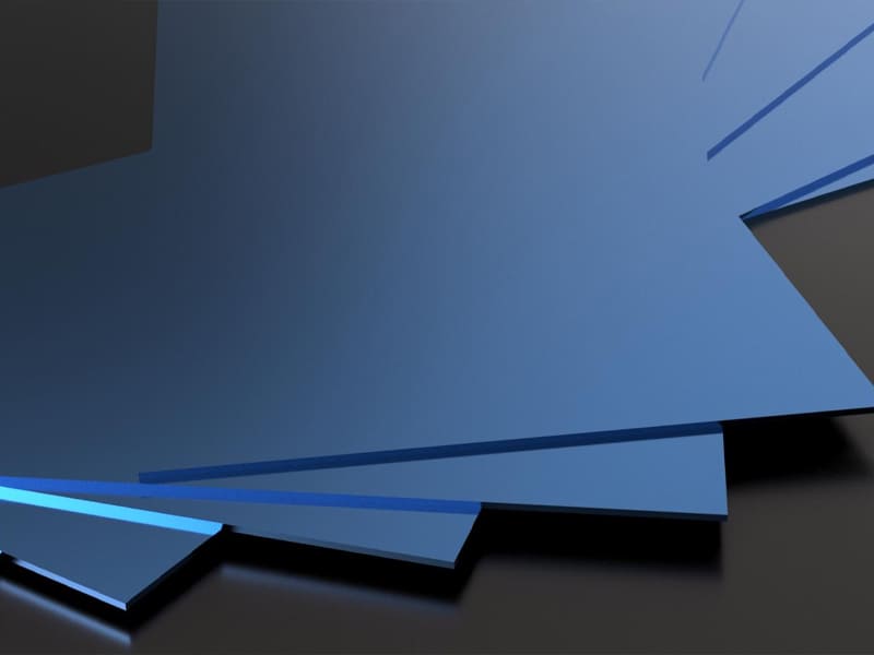 青いアルマイト加工アルミニウム板